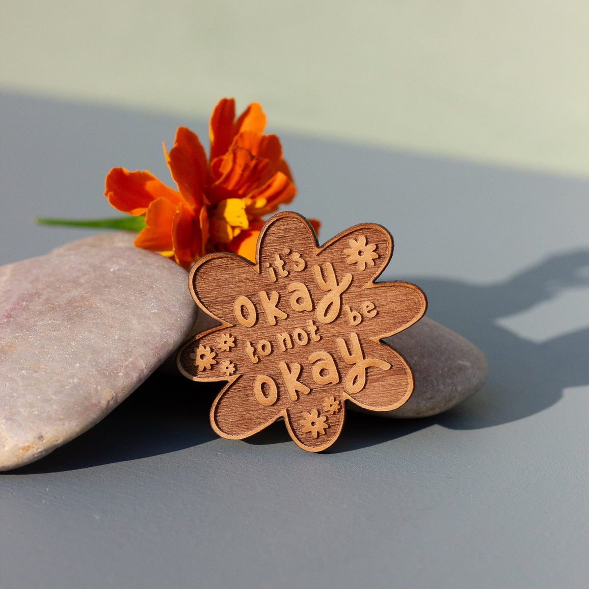 It&#39;s Okay To Not Be Okay Wood Pin