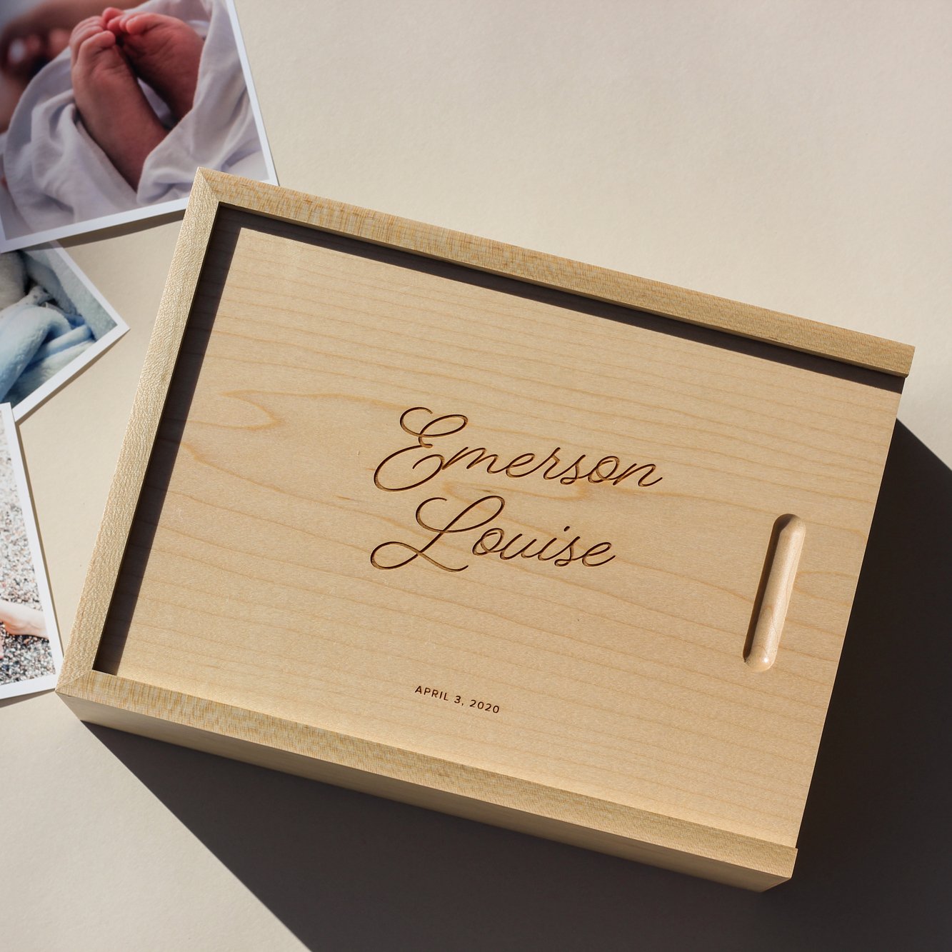 Romantic Script Small Wood Personalized Keepsake Box