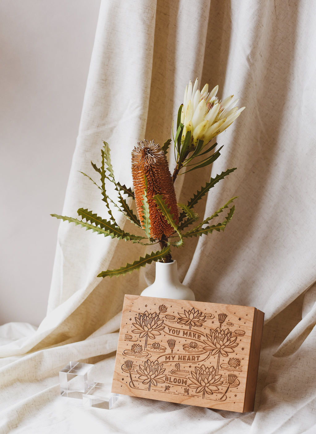 You Make My Heart Bloom Wood Keepsake Box | Hereafter