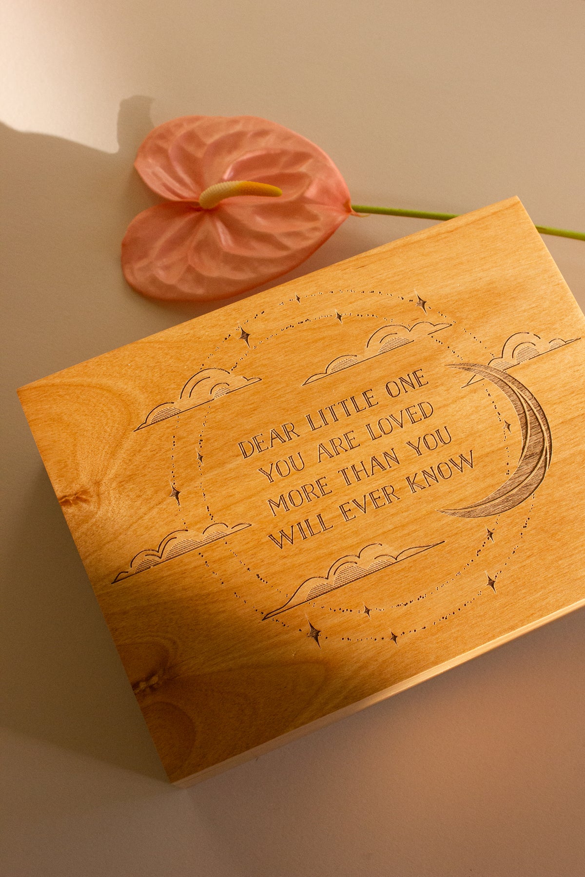 Dear Little One Wood Baby Memory Box | Hereafter