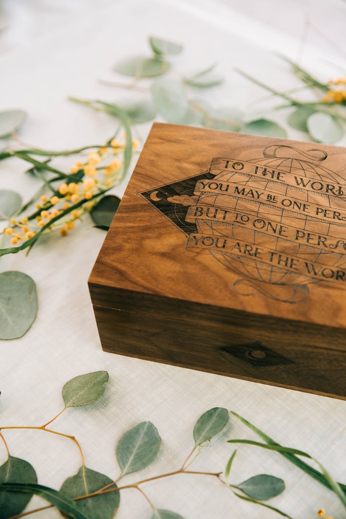 You Are The World Wood Memory Box | Hereafter