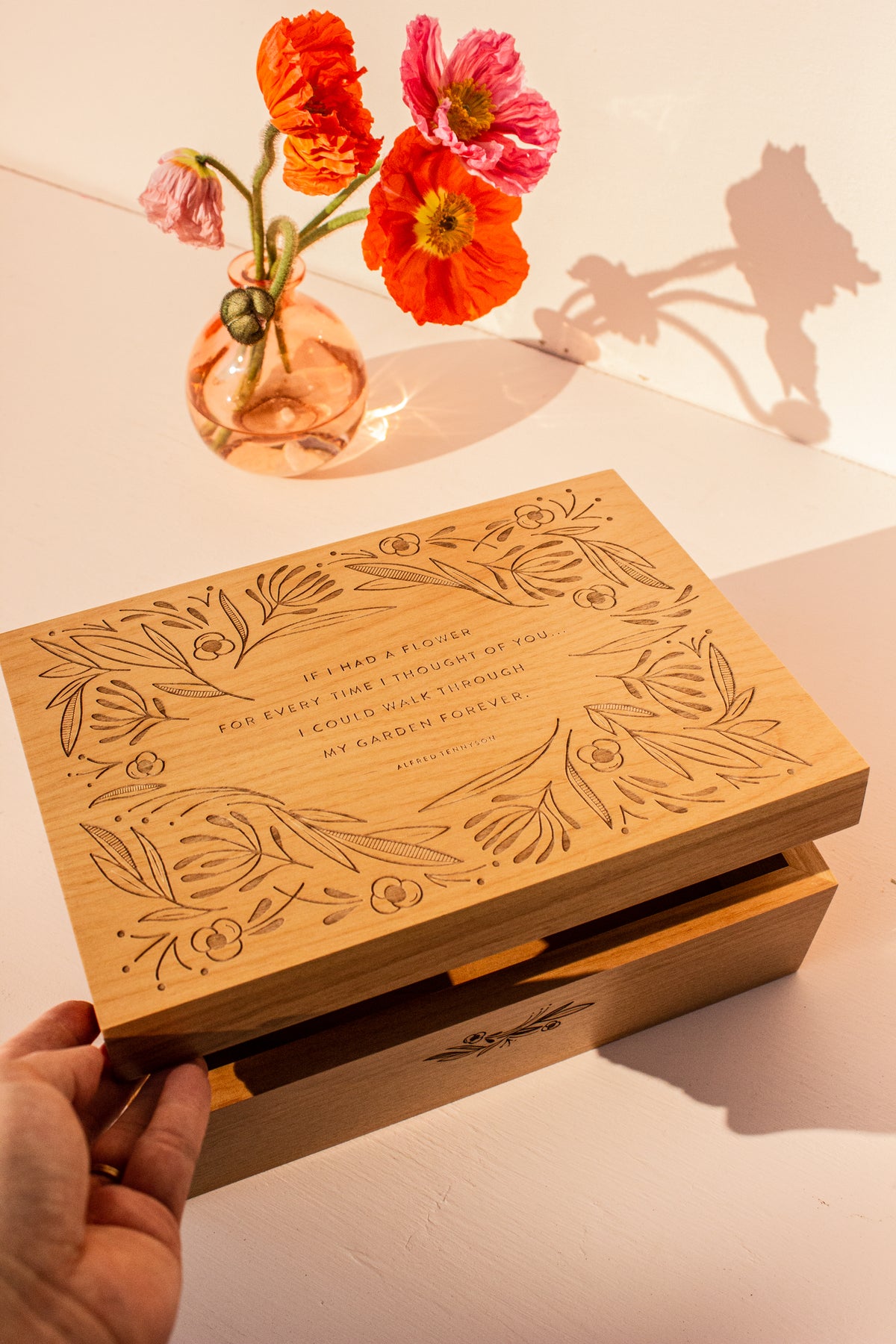 Garden of Flowers Wood Keepsake Box | Hereafter